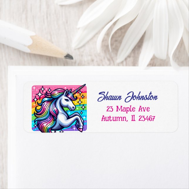Rainbow Unicorn Sparkles Fairytale Personalised (Insitu)