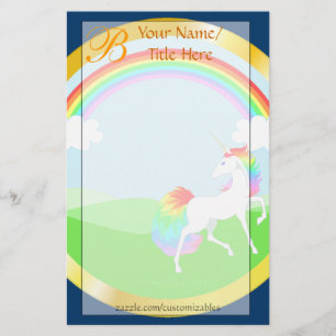 Rainbow Unicorn Stationery