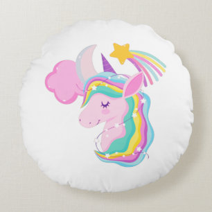 Rainbow Unicorn Throw Pillow