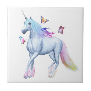 Rainbow unicorn tile