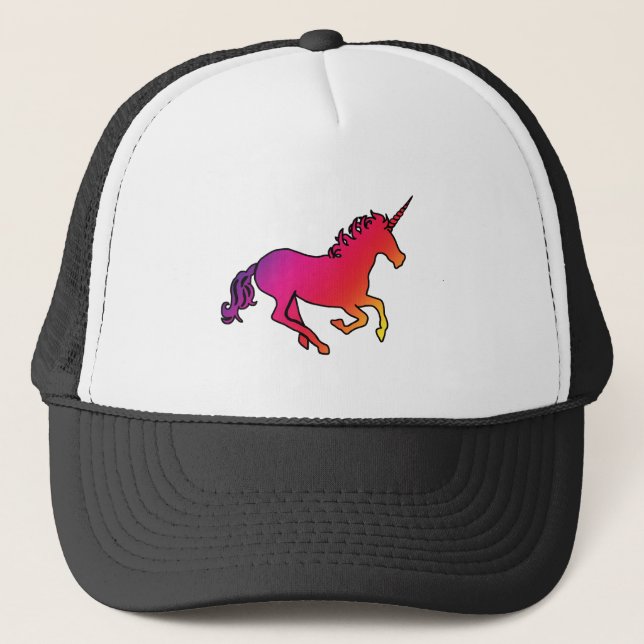 Rainbow Unicorn Trucker Hat (Front)