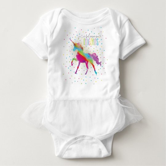 Rainbow Unicorn Tutu - 1st Birthday Outfit Baby Bodysuit