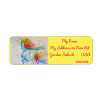 Rainbow Unicorn Watercolour Return Address Labels