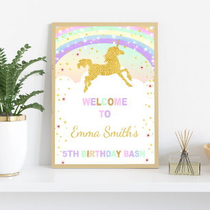 Rainbow Unicorn Welcome sign,Welcome Sign