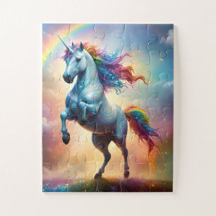 Rainbow Unicorn With Rainbow Sparkle, Jigsaw Puzzle