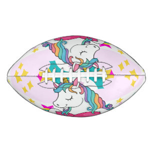 Rainbow Unicorn with Stars American Football