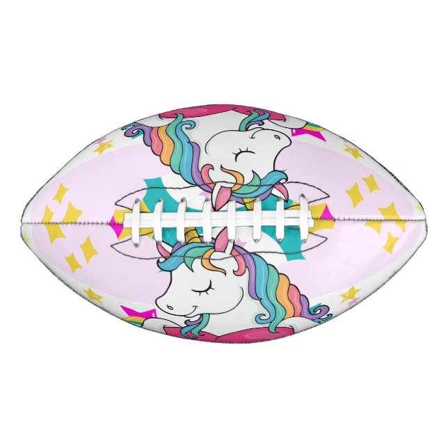 Rainbow Unicorn with Stars   American Football (Front)