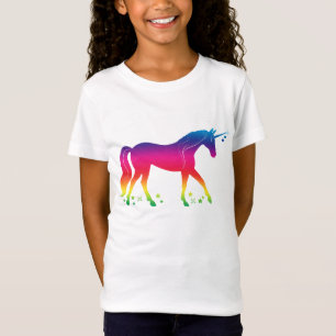 Rainbow Unicorn with Stars T-Shirt