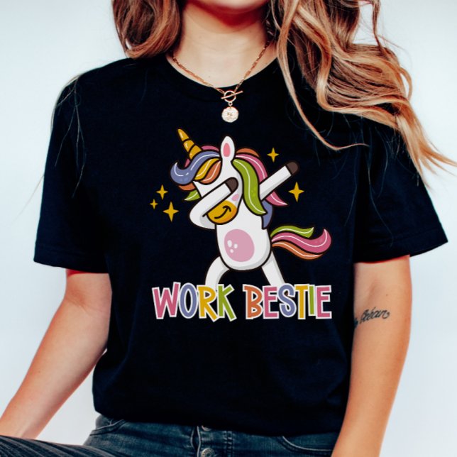 Rainbow Unicorn Work Bestie Emotional Support  T-Shirt (Creator Uploaded)