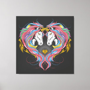 Rainbow Unicorns Canvas Print