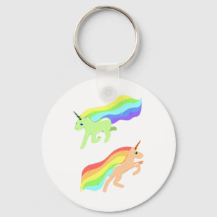 Rainbow Unicorns Key Ring