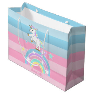 Rainbow Unicorns Large Gift Bag