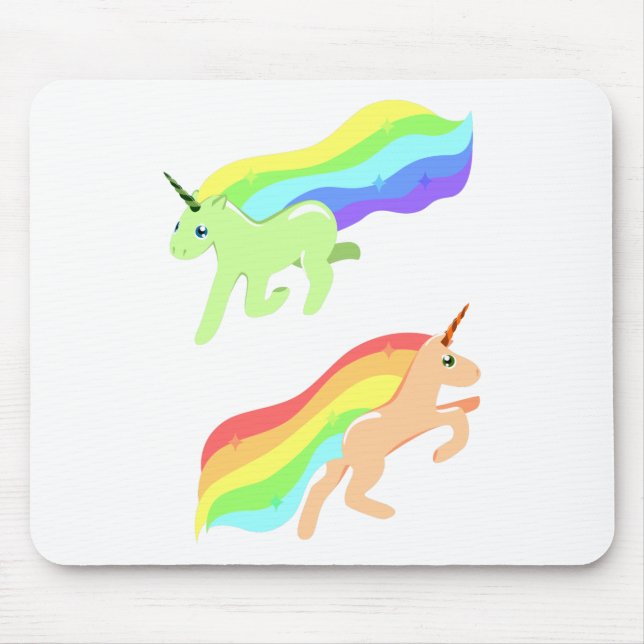 Rainbow Unicorns Mouse Mat (Front)