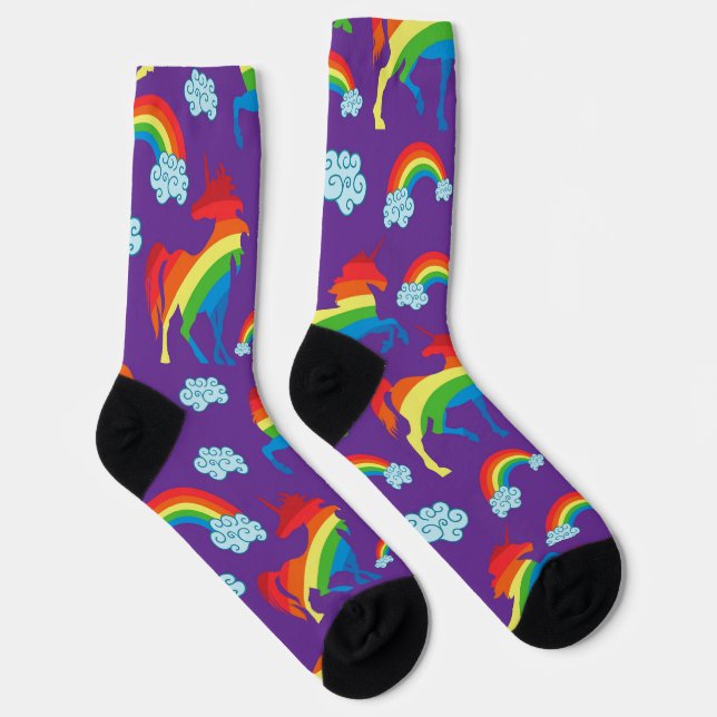 Rainbow Unicorns Socks (Right)