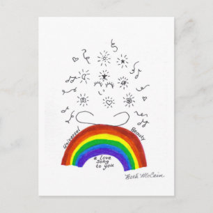 Rainbow Universal Song Postcard
