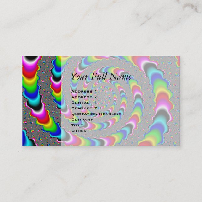 Rainbow Universe - Fractal Art Business Card (Front)