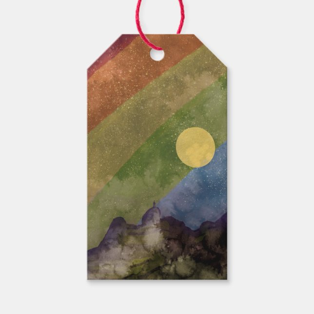 Rainbow universe gift tags (Front)