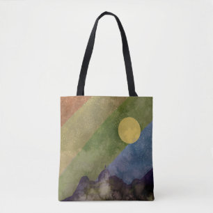 Rainbow universe tote bag