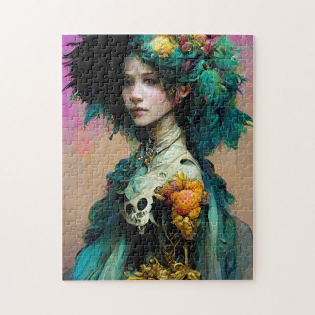 Rainbow Urchin 2 Fantasy Sci-Fi Jigsaw Puzzle (Vertical)