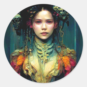 Rainbow Urchin Fantasy Sci-Fi Classic Round Sticker