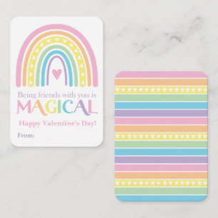 Rainbow Valentine, Custom Classroom Valentine Card