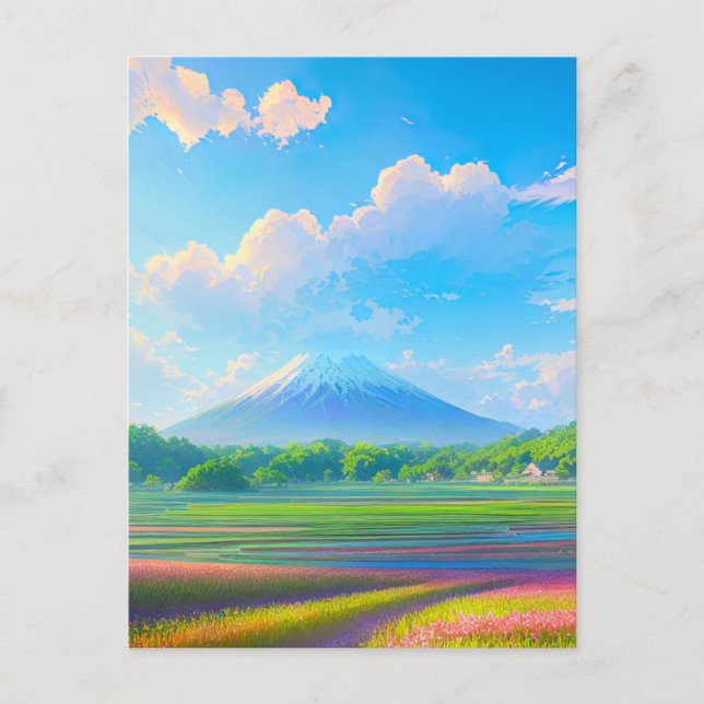 Rainbow Valley and Snowy Mountain Postcard (Front)