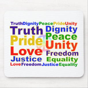 Rainbow Values mousepad