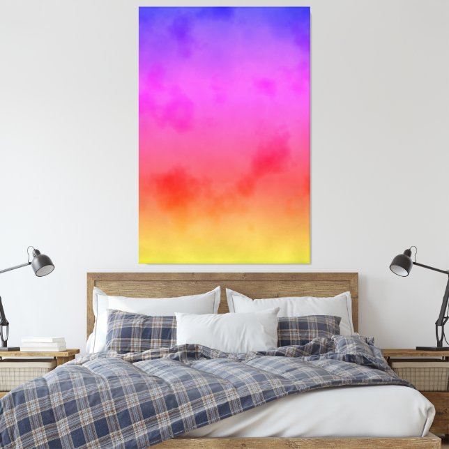 Rainbow Vapour Canvas Print (Insitu(Bedroom))