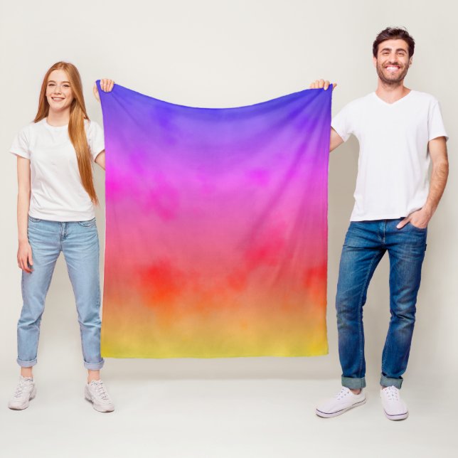 Rainbow Vapour Fleece Blanket (In Situ)