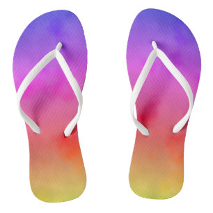 Rainbow Vapour Flip Flops