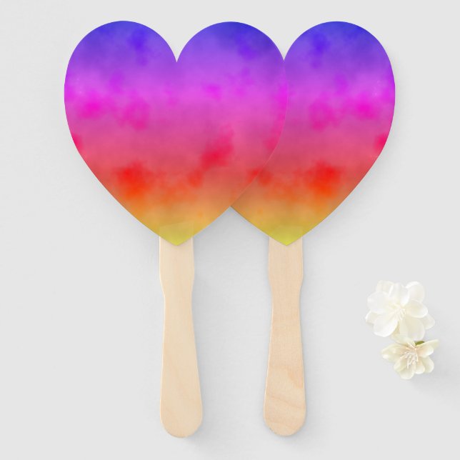 Rainbow Vapour Hand Fan (Front and Back)