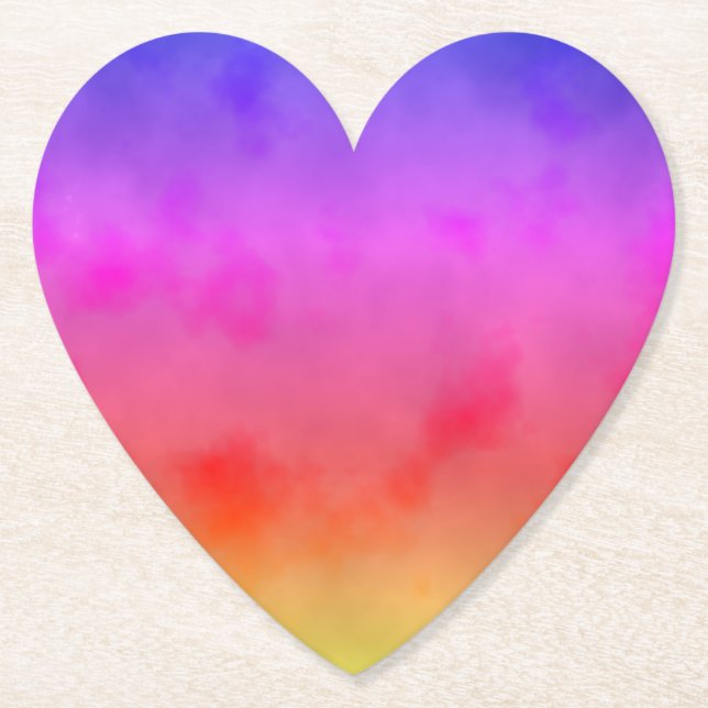 Rainbow Vapour Paper Coaster (Front)