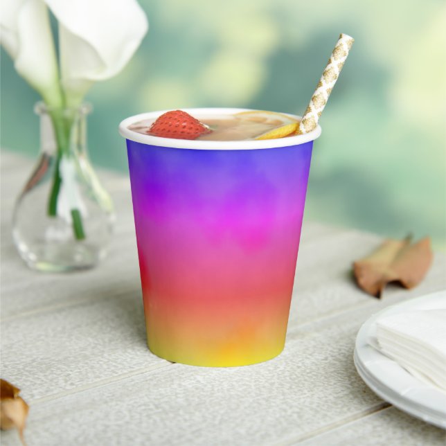 Rainbow Vapour Paper Cups (Insitu)