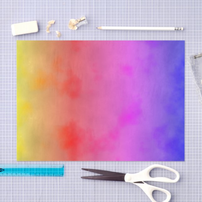 Rainbow Vapour Tissue Paper (Craft)