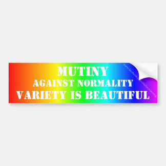 Rainbow Variety is Beautiful Bumper Sticker