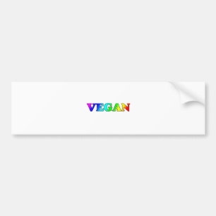 Rainbow Vegan Bumper Sticker