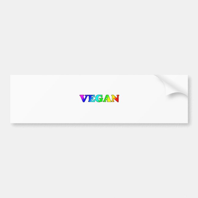 Rainbow Vegan Bumper Sticker (Front)