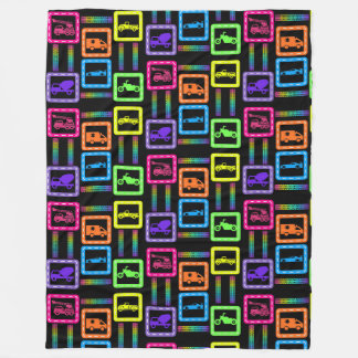 Rainbow vehicles blacket fleece blanket