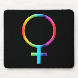 Rainbow Venus Symbol Astrology Zodiac Planet Sign Mouse Mat