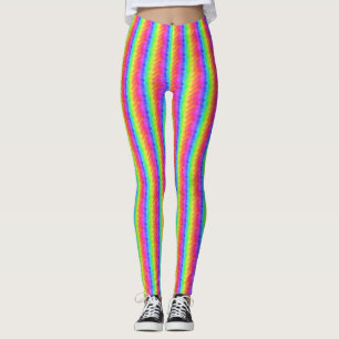 Rainbow Vertical Stripe All-Over-Print Leggings