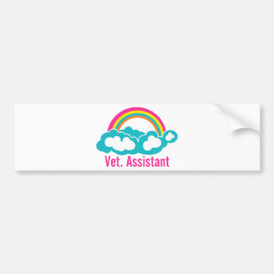 Rainbow Veterinary Assistant Bumper Sticker