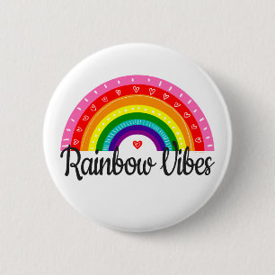Rainbow Vibes 6 Cm Round Badge
