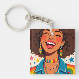Rainbow Vibes Key Ring