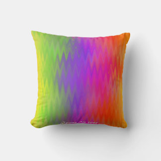 'Rainbow Vibrations' Pillow by Spring Art 2012