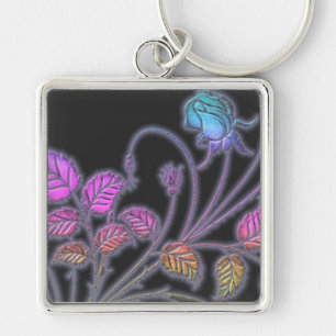 Rainbow Vines Floral Key Chain