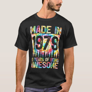 Rainbow Vintage 1979 43 Years Of Being Awesome 43t T-Shirt