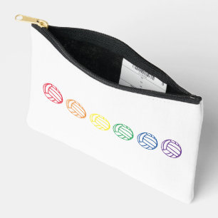 Rainbow Volleyball  Accessory Pouch