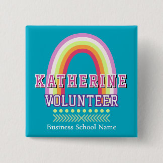 Rainbow Volunteer Blue 15 Cm Square Badge