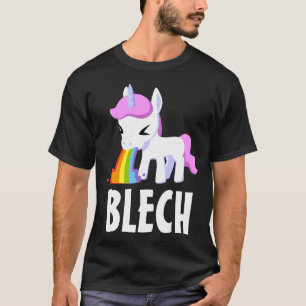 RAINBOW VOMIT UNICORN FUNNY Dark T-Shirt