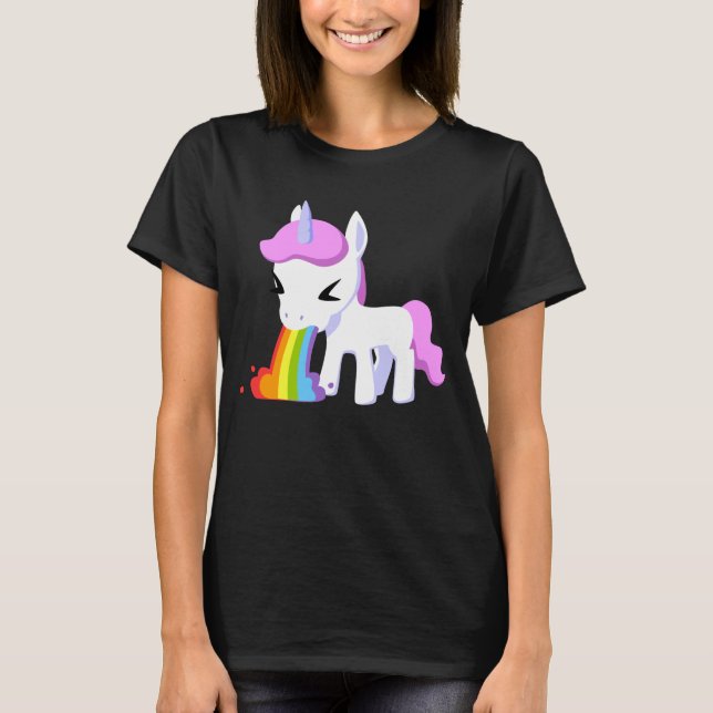 RAINBOW VOMIT UNICORN T-SHIRTS & WORKOUT TEES (Front)